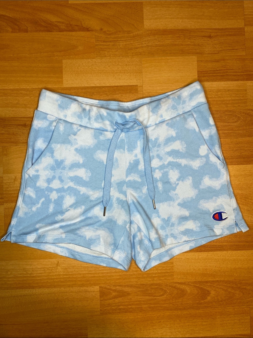 Champion Sky Blue Casual Athletic Shorts